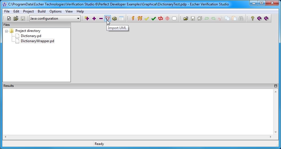 Import UML dialog