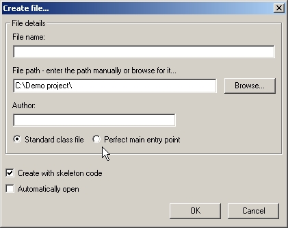 Create File dialog